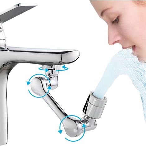 Buse de robinet rotative, rotation à 1080 degrés, aérateur de robinet, régulateur de jet, rallonge de robinet, cuisine (1/5)