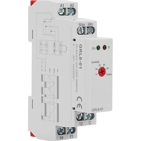 Relé de Control de Nivel de Líquido GRL8-01 Controlador de Nivel de agua de Control de Nivel de Líquido 10 A AC/DC 24V-240V (1/5)