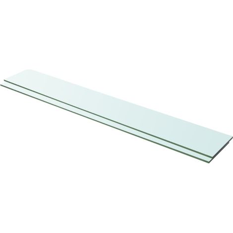 Panneaux d'étagère solide pour Rangment/stockage,panneau de remplacement 2 pcs Verre Transparent 100 x 15 cm - DH34515 (1/3)