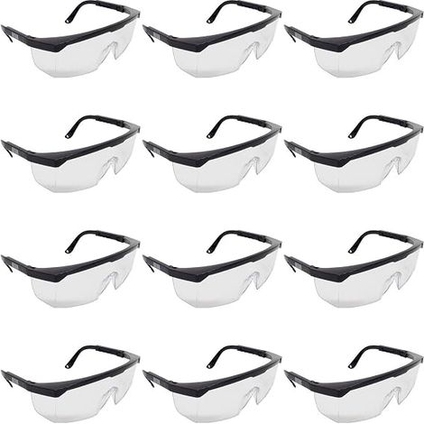 Schutzbrille │ 12 Stück │ mit verstellbaren Bügeln │ Augenschutz │ Schutzbrille (1/4)