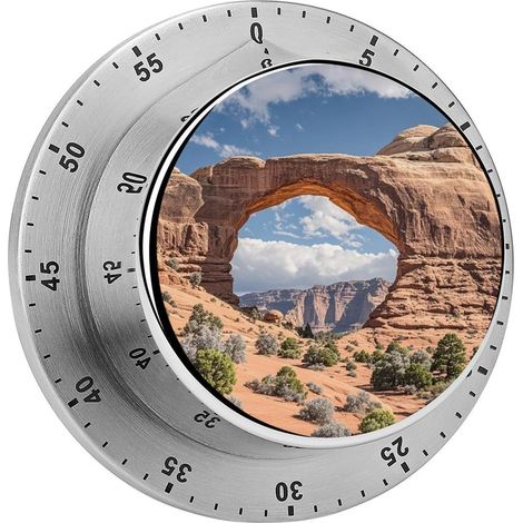 Minuteur en acier inoxydable Arches National Park avec base (1/5)