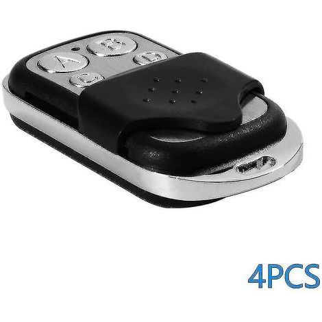 Lot de 4 télécommandes universelles pour porte de garage électrique 433 MHz, porte-clés de remplacement