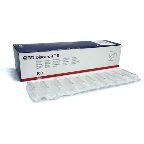 Boite de 100 seringues de dosage 5 ml - BD Discardit (1/2)