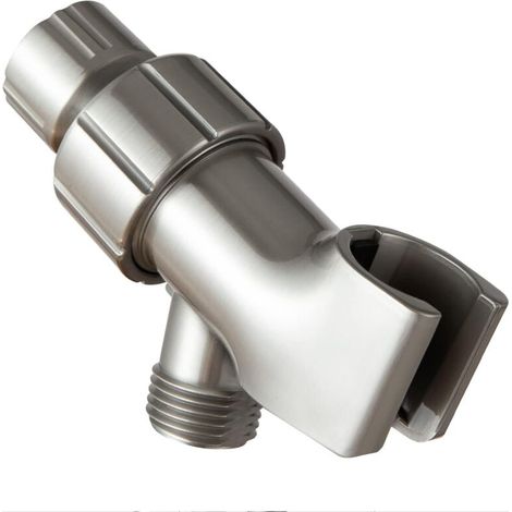 Duschkopfhalterung für Handbrause, verstellbare Duscharmhalterung in gebürstetem Nickel zur Verbindung des Duscharms (1/5)