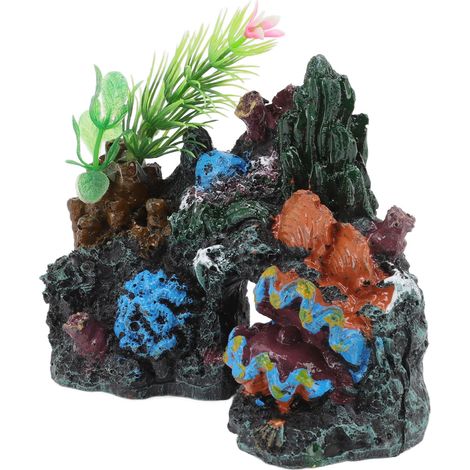 Ornement d'aquarium en résine corail, décoration pour aquarium corail, maison pour poissons pour dormir, se reposer, se cacher et jouer (1/5)