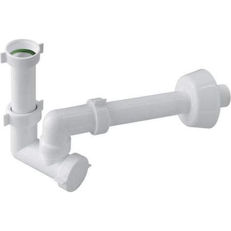 Idro Bric Sifone Bazooka S0310B 1"1/4 Drehbarer Abfluss 32mm Weiß