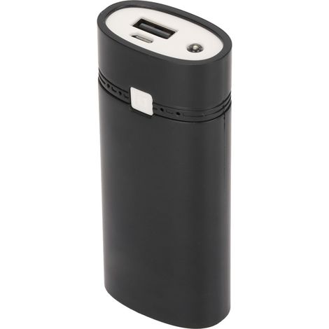 Universelles DIY-Powerbank-Gehäuse mit 2x18650-Ladegeräten für Smartphones – Schwarz