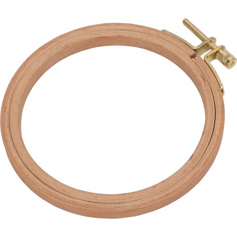 Stickrahmen ca. 10,5 cm, doppellagig, aus leichtem, strapazierfähigem und einfach zu handhabendem Naturbambus (1/5)