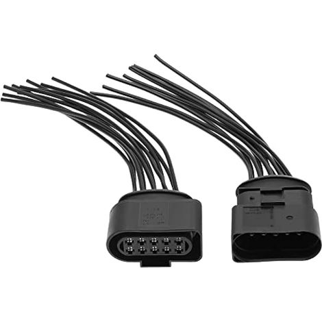 2 pcs Connecteur de phare avant auto 10 broches 1J0973735 1J0973835 15cm Faisceau de réparation pour phare (1 mâle et 1 femelle) (1/4)