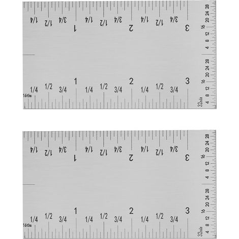 2pcs Règle de Poche 9 cm, Règle Carrée Acier Inoxydable Finition Mate Outil Mesure Précision pour le Travail Bois avec Graduations 4 Bords pour une Lisibilité Optimale (1/5)