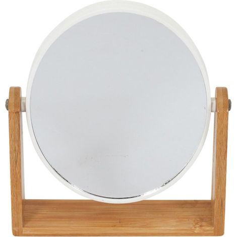 Miroir en Bambou "Double Face" 21cm Naturel (1/3)
