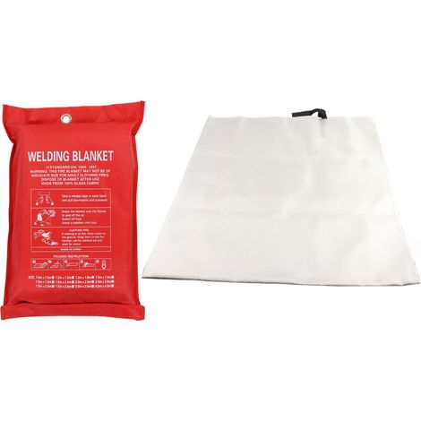 Couverture anti-feu 1,43m ignifuge extincteur en fibre de verre couverture de sécurité d'urgence avec poignée renforcée (1/5)
