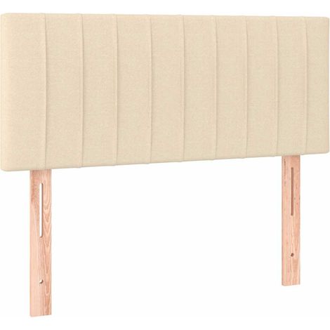 Cabecero de tela color crema 90x5x78/88 cm vidaXL (1/5)