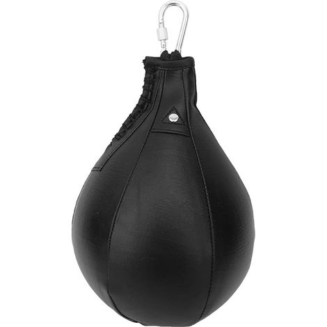 Punching Ball Adulte Sac Boxe, Cuir avec Fixations Kit Suspendu, Kit d'Entraînement Poire de Vitesse, Equipement Fitness pour Karaté Kickboxing Muay Thai et Arts Martiaux (1/5)