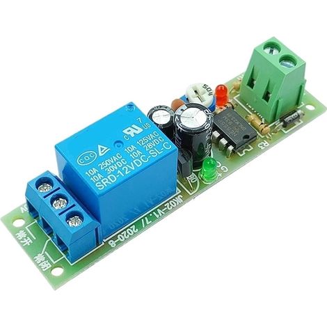 Module relais temporisé 5V 12V 24V monostable, déclenchement (1/5)