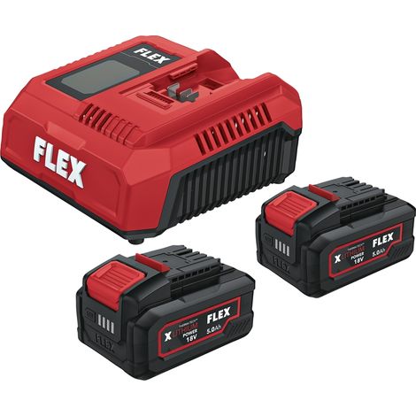 Flex Akku-Starter Set Power P-Set 18-55 CA2 2 x Akku AP 18/5.0 + CA2 12/18 230/CEE (1/5)
