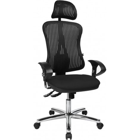 [GEBRAUCHT] B-Ware Topstar Bürostuhl Drehstuhl Schreibtischstuhl Netzrücken Armlehnen Schwarz (1/2)