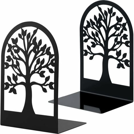 YMYNY Serre-Livre en Métal pour Livres, Anti-Rayures Porte-Livres pour Bureau, Ecole et Maison, Séparateurs de Livres, CD, Porte-Dossier pour Bureaux(1 Paires)