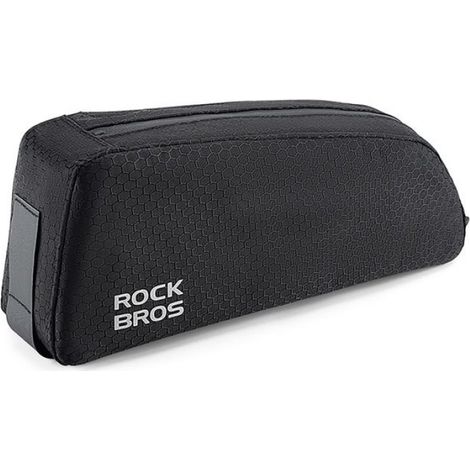 Sacoche De Cadre Pour Vélo - 0,9 L - 23 X 6 X 10 Cm - Nylon - Noir - 1 Pièce (1/5)