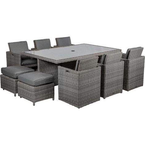 Paris 10 Seater Cube Set with Cushions - H75 x W125 x L195 cm (1/4)