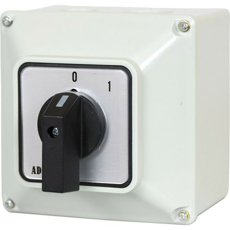 Universal-Nockenschalter 0-1 Drehschalter im Gehäuse 32A 230/400V 3 Phasen 2 Positionen IP65