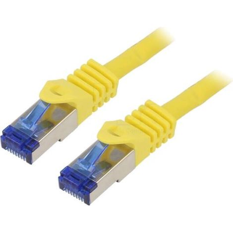 Cable reseau RJ45 male S-FTP Cat 6a jaune - 10m