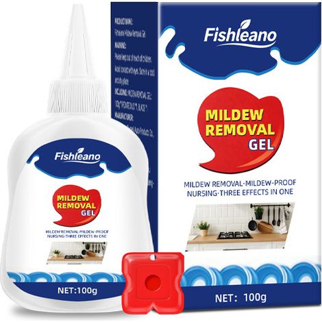 Gel anti-moisissures FISHLEANO pour carrelage mural, machines à laver, réfrigérateurs, bandes de silicone et interstices de fenêtres. (1/2)