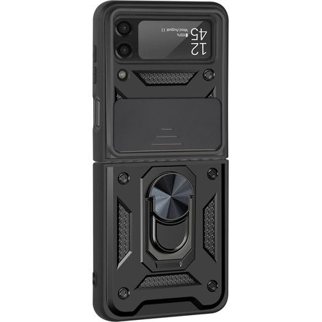 Coque Samsung Galaxy Z Flip 3 TPU aimant anneau métallique support robuste protection choc étui résistant (1/5)