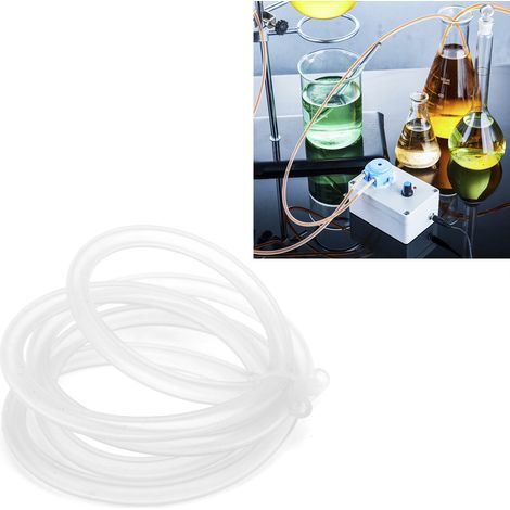 Tube en silicone transparent pour pompe péristaltique, 3,2 mm x 6,4 mm (1/5)