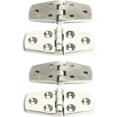 (38x76mm) ,Lot de 4 charnières de Porte en Acier Inoxydable 316 Marin Durable pour Bateau, Yacht, Camping-Car, Caravane (1/5)