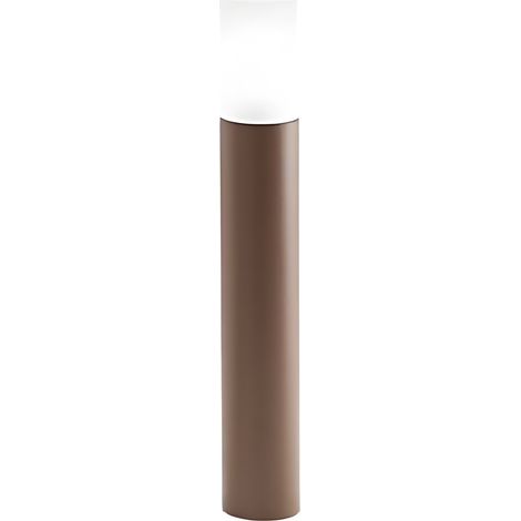 Lampo - Borne De Jardin Avec Ampoule E27 Ip54 H 60 Cm, Métal Peint, Verre Satiné, Borne D'Extérieur - Perenz - Corten (1/2)