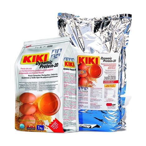 PЉtes de reproduction professionnelles pour les oiseaux Kiki Dynamic Protein-20 5 kg Sac.