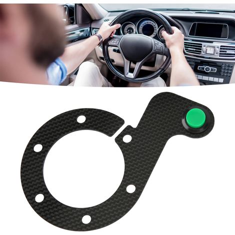 Volant de course universel à 6 trous pour la modification de voitures, boutons modifiés en fibre de carbone, bouton unique, vert. (1/5)