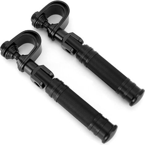 Repose Pieds pour Moto, Pegs CNC Pliables Moto Repose-Pieds Pédale Accessoire de Montage pour Barre de Protection Avant Et Poutre Arrière de 25mm Et 32mm (1/5)