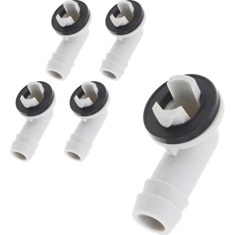 Lot de 5 Buses de Sortie d'eau de climatisation de 15 mm, connecteur de Tuyau de vidange de climatisation, coude avec Anneau en Caoutchouc (1/5)