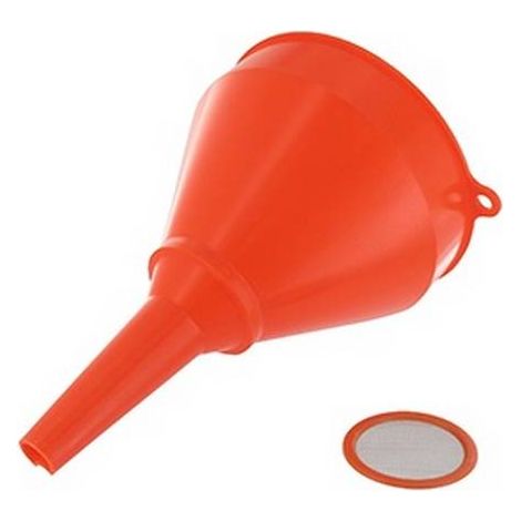 Entonnoir en plastique 145 mm – Filtre intégré pour liquides et solides – Transfert sans impuretés – Accessoire entretien outils motorisés (1/2)