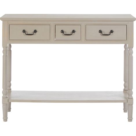 Interiors by Premier Grey Console Table for Hallway, Pine Wood Wood Table for Home Décor with 3 drawers (1/5)