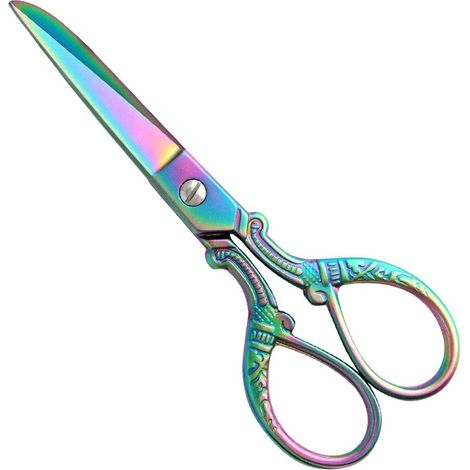 Petits Ciseaux à Tissu, Ciseaux à Tissu Sur Mesure en Acier Inoxydable Robuste, Couturière à Coudre des Ciseaux Ultra Pointus, 13 cm, arc-en-ciel (1/5)