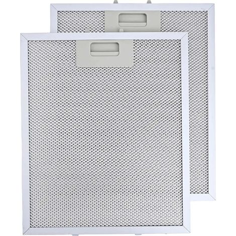 Due filtri antigrasso in rete di alluminio per cappe aspiranti RANGEMASTER, ricambi per cappe aspiranti, 320x260 mm (1/5)