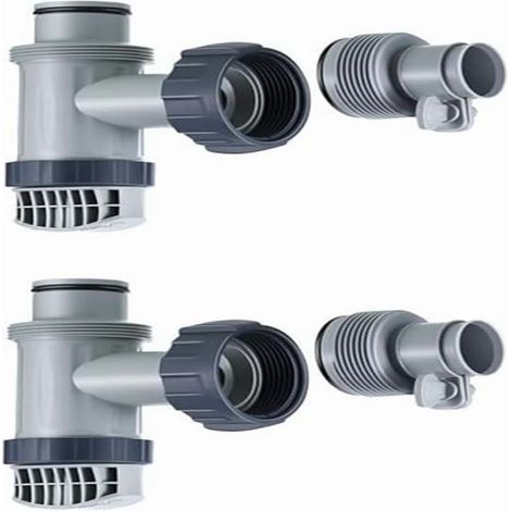 Adaptateur De Tuyau - Valve À Piston Pour Piscine Hors Sol - Compatible Avec Filtres À Sable - Diamètre 32 À 38 Mm - Lot De 2 Pièces (1/5)