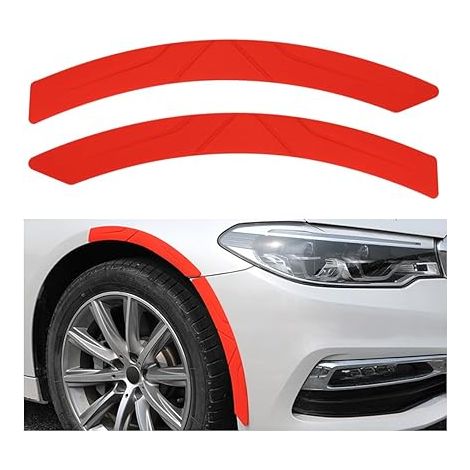 Bande Sourcil De Roue Voiture, Sourcil De Roue Anti-Collision, Autocollant Universel Anti-Collision Protection, Accessoire Protection Universel Automobiles(Rouge) (1/5)
