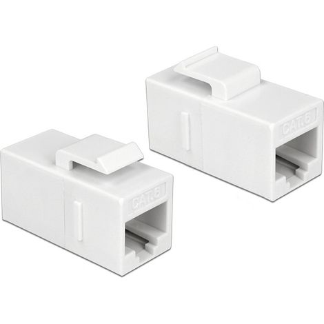DeLOCK Delock 86379 - Courbe - Blanc - RJ-45 - RJ-45 - Femelle - Femelle