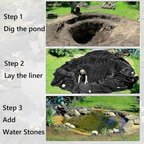 Bache EPDM - 1.2 mm Étanche UV Résistant Pour Bassin Jardin Extérieur - Koi Étang Paysager - 1 Pièce