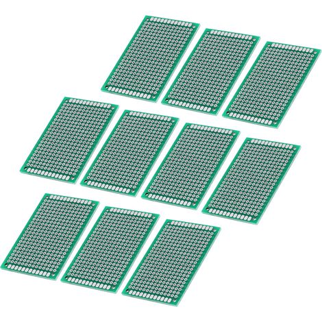 Lot de 10 circuits imprimés universels double face 4 x 6 cm pour prototypage et soudure. (1/5)