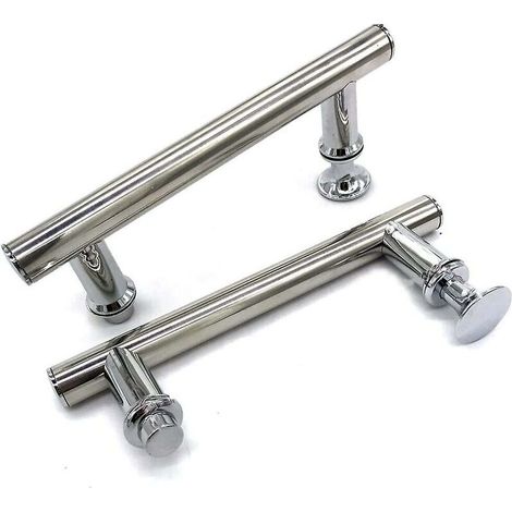 VURAHOME - 2pcs 145mm (14.5cm) Cabine de Douche Verre Porte Paire Poignée Acier Inoxydable Poignée Ronde (1/3)