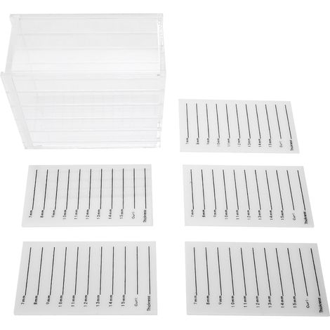 Boîte de rangement pour cils 5 couches en plastique, organiseur de maquillage pour greffe de cils, support pour palette de colle (1/5)