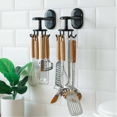 TrAdE Shop Traesio - Gancio Appendi Mestolo Coltelli Utensili Da Cucina Con 8 Supporti Appenditutto - (1/5)