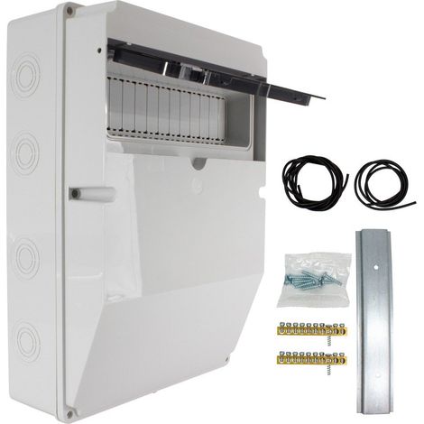 Cuadro estanco Ip65 12 modulos carril din para 4 Huecos Montaje (1/5)