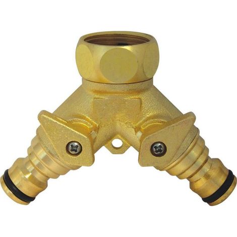 CK G7918 Messing-2-Wege-Wasserverteiler 24,2 mm (3/4") (Innengewinde), Y801111 Steckanschluss (1/3)