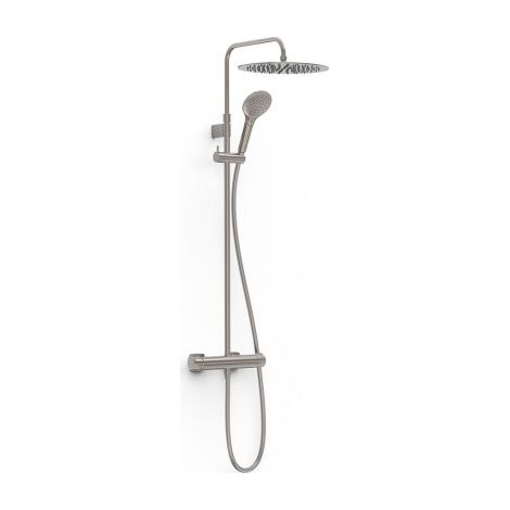 Ensemble de robinet mural Duo‑confort à 2 voies pour douche Loft Acier - TRES 22219901AC